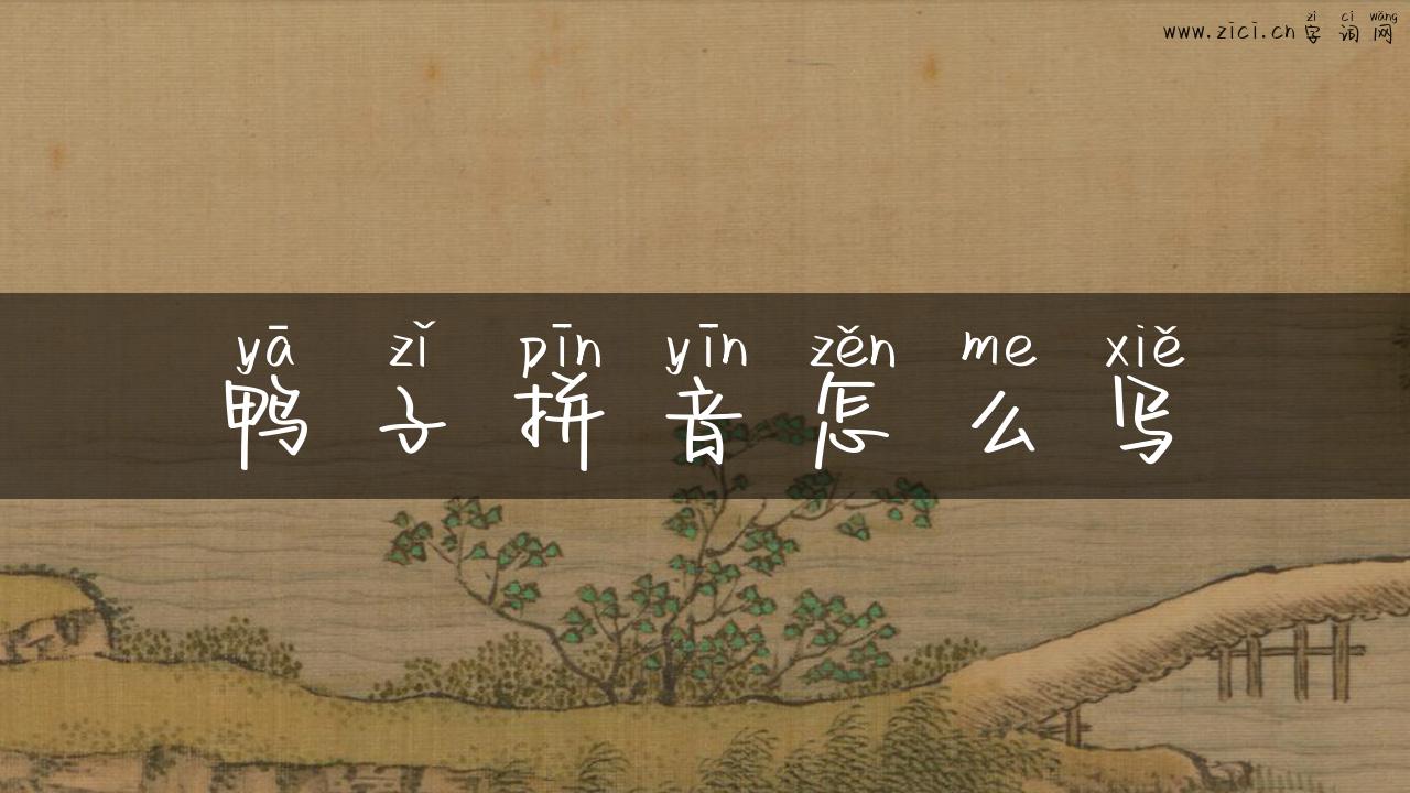 鸭子拼音怎么写