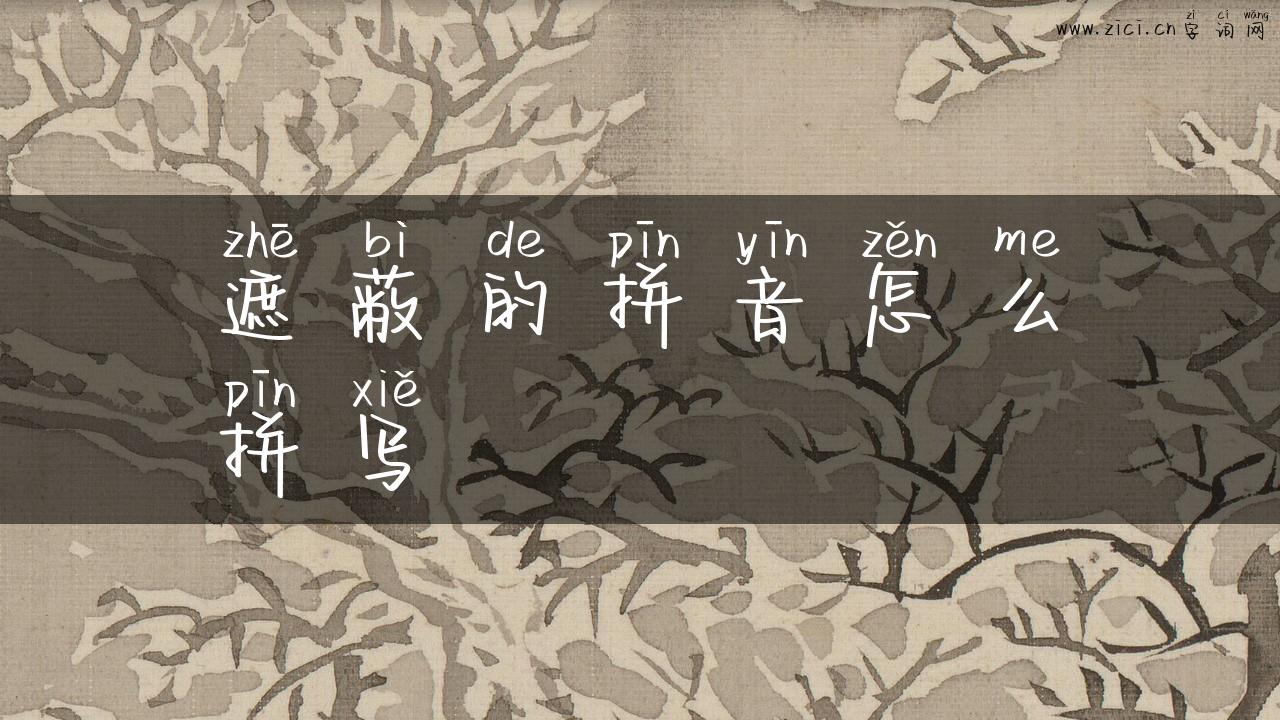 遮蔽的拼音怎么拼写