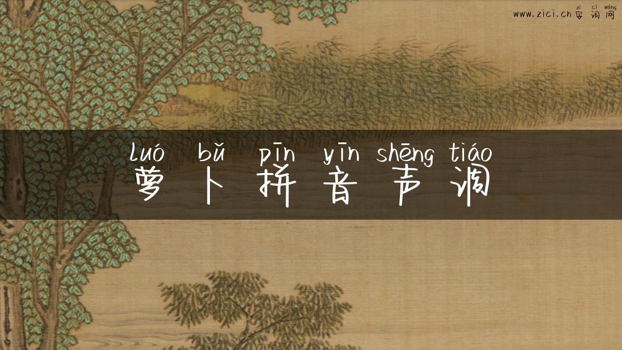 萝卜拼音声调