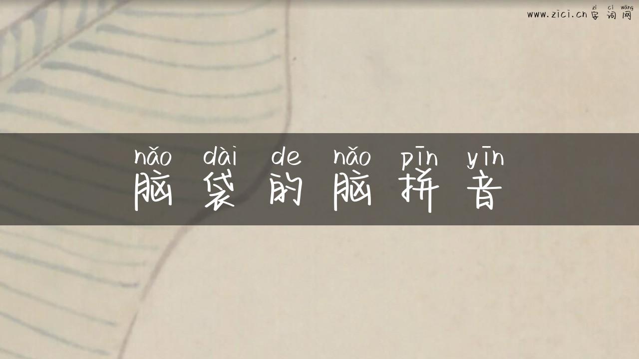 脑袋的脑拼音
