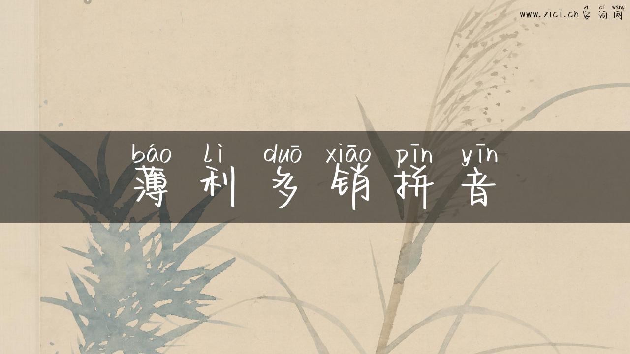 薄利多销拼音