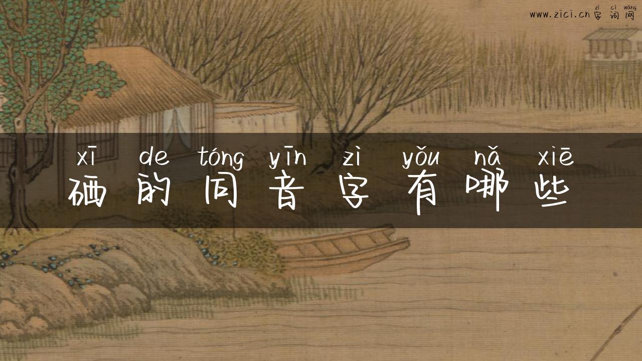 硒的同音字有哪些