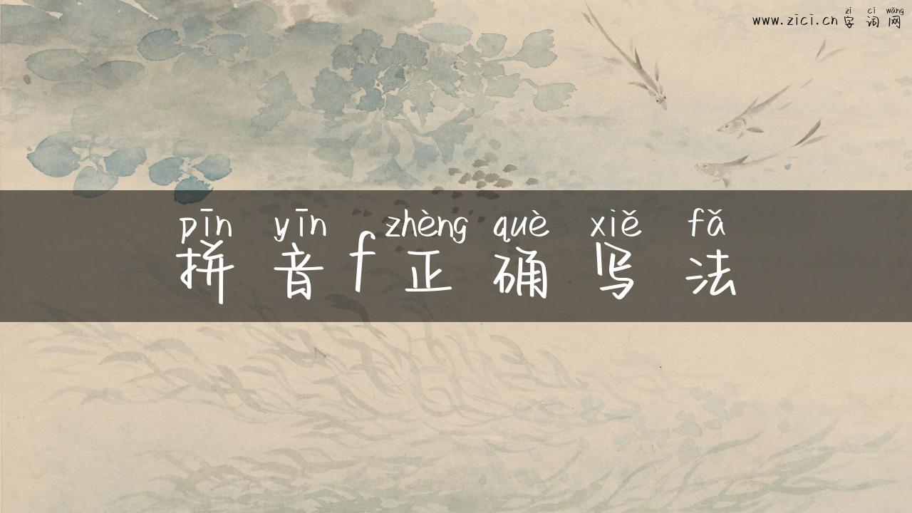 拼音f正确写法