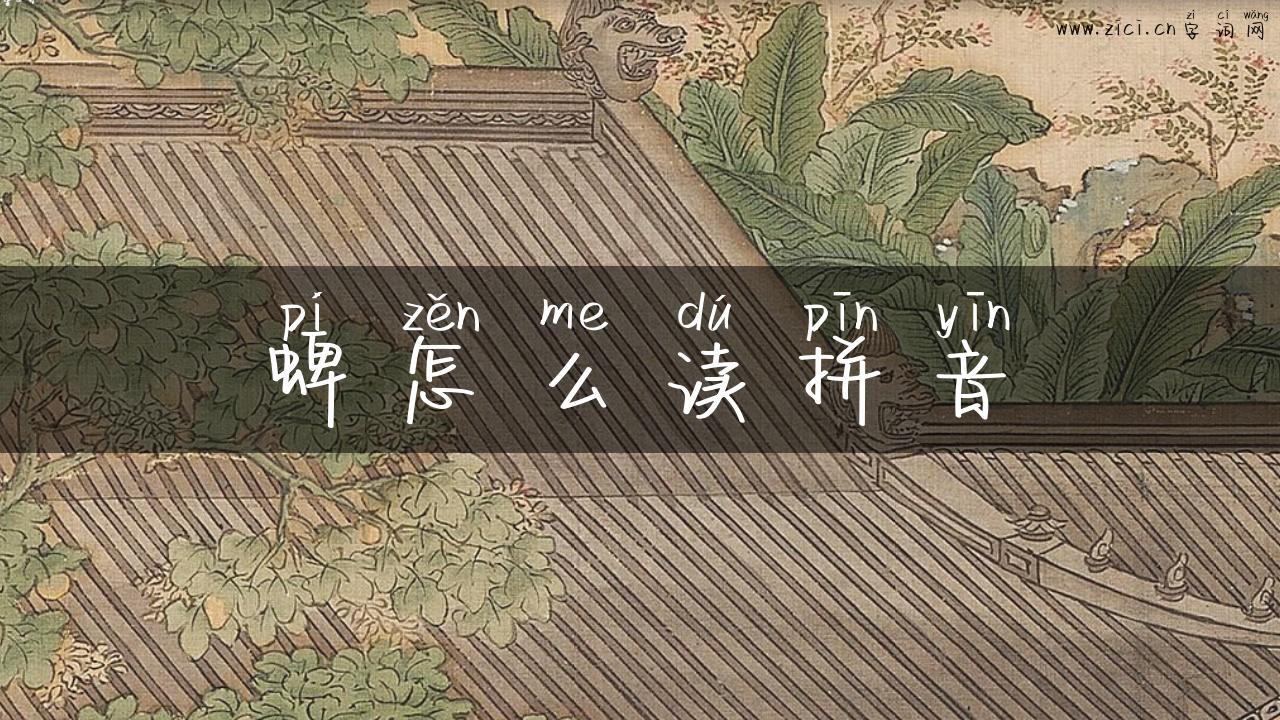 蜱怎么读拼音