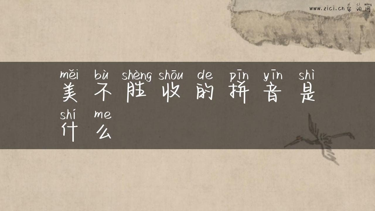 美不胜收的拼音是什么