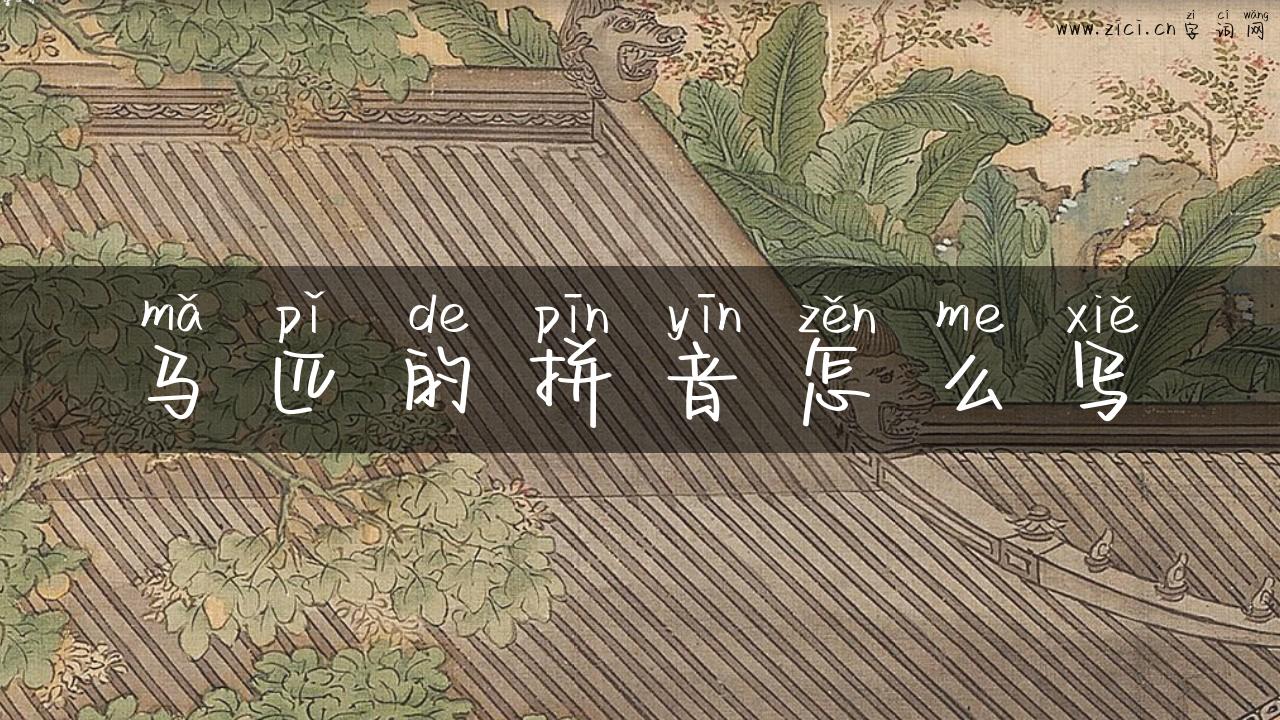 马匹的拼音怎么写