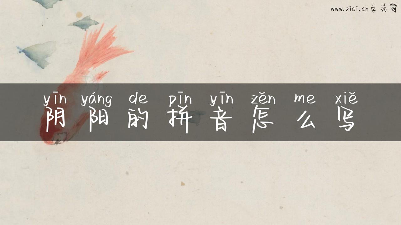 阴阳的拼音怎么写