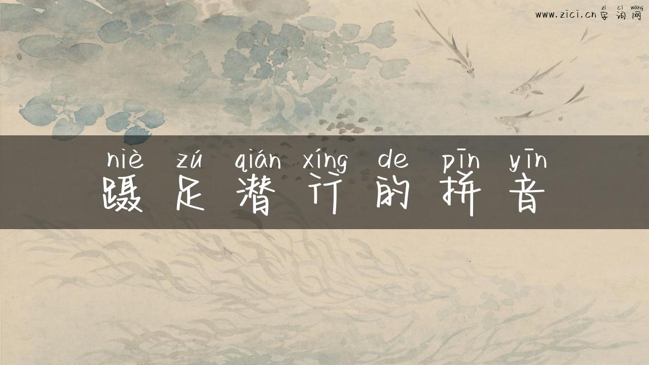 蹑足潜行的拼音