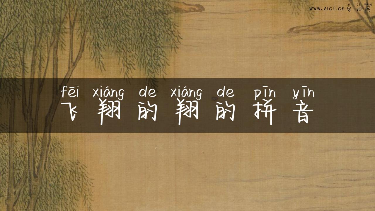 飞翔的翔的拼音
