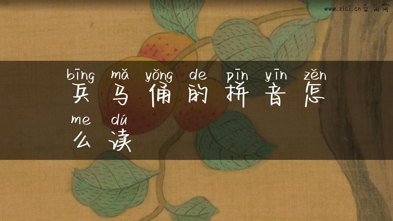 兵马俑的拼音怎么读