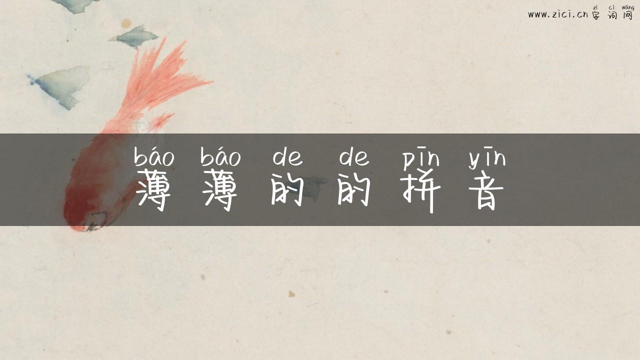 薄薄的的拼音