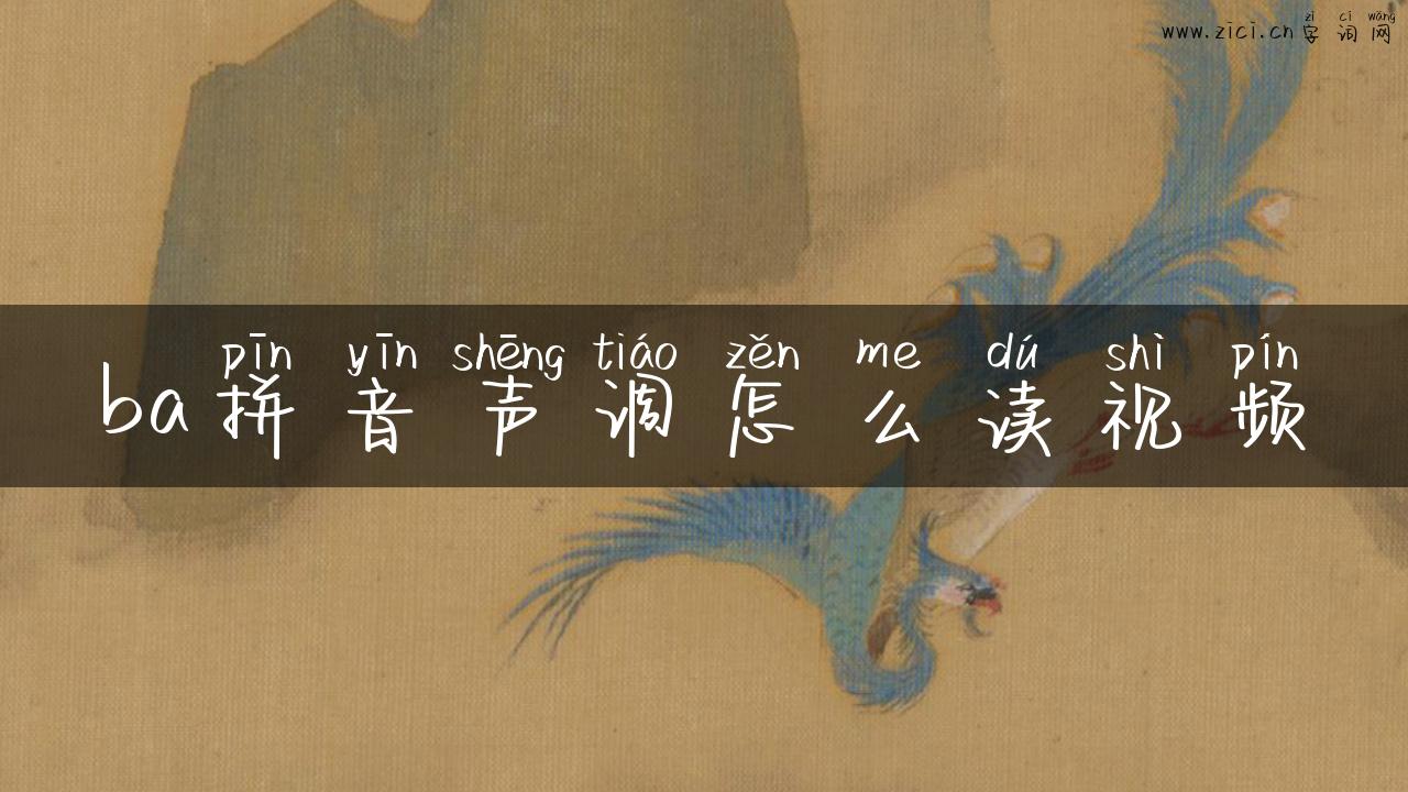 ba拼音声调怎么读视频