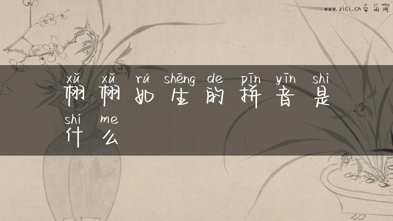 栩栩如生的拼音是什么
