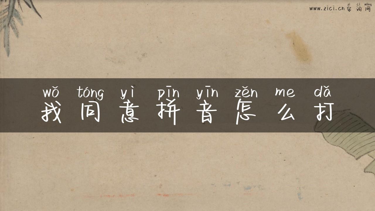我同意拼音怎么打