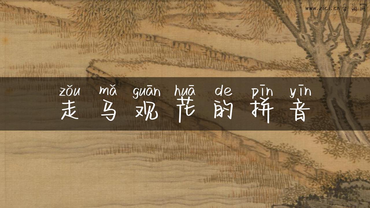 走马观花的拼音