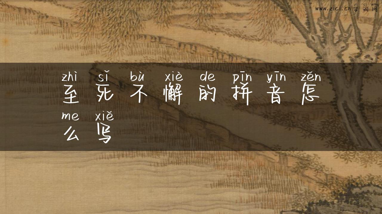 至死不懈的拼音怎么写