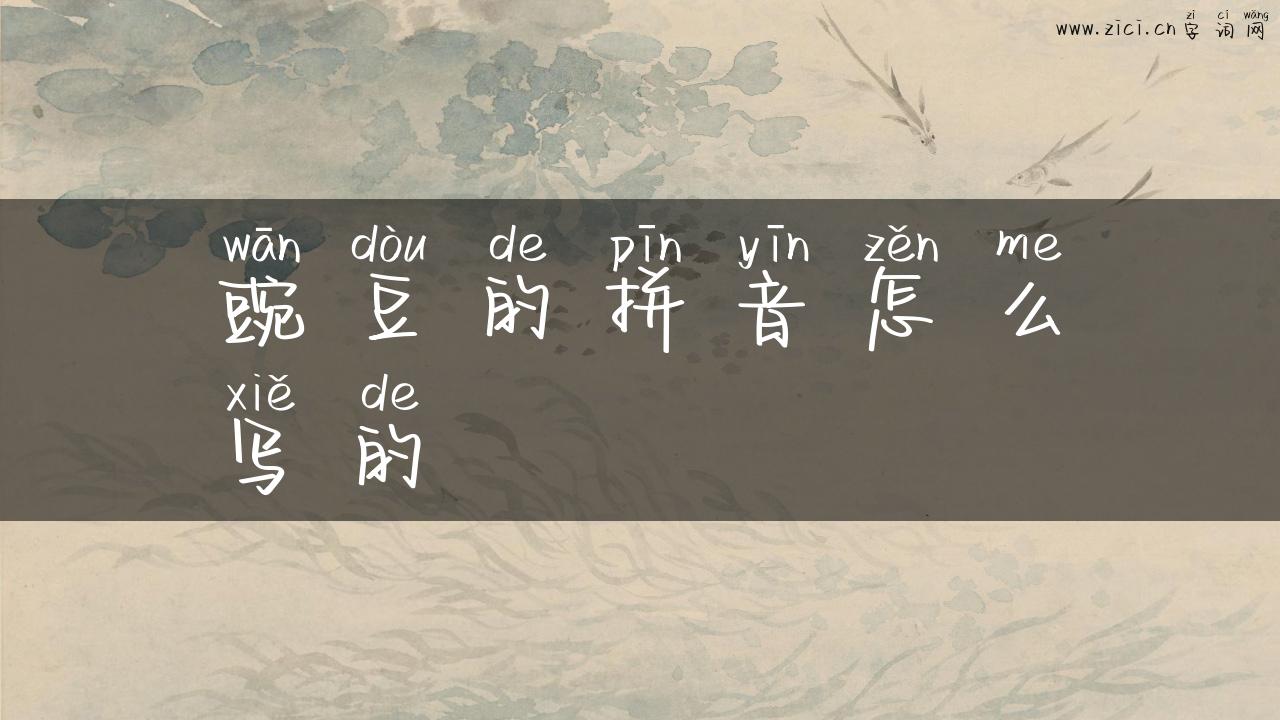豌豆的拼音怎么写的