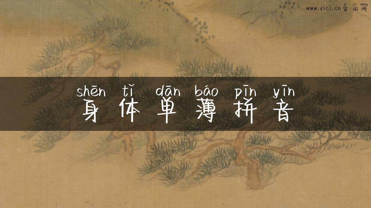 身体单薄拼音