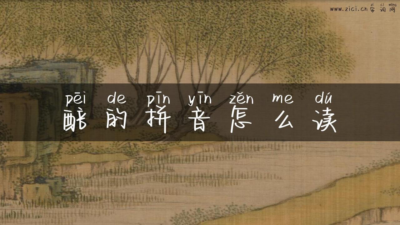 醅的拼音怎么读