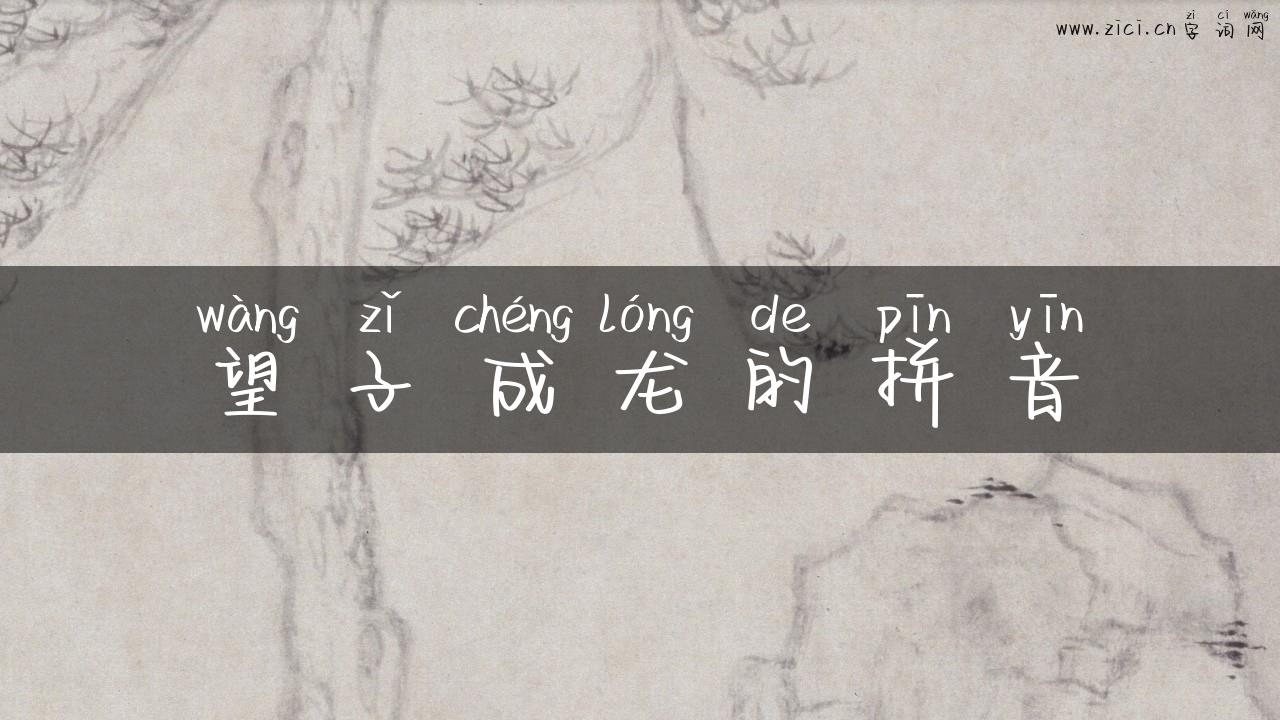 望子成龙的拼音