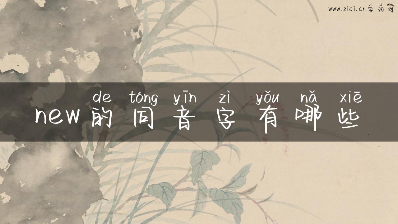 new的同音字有哪些