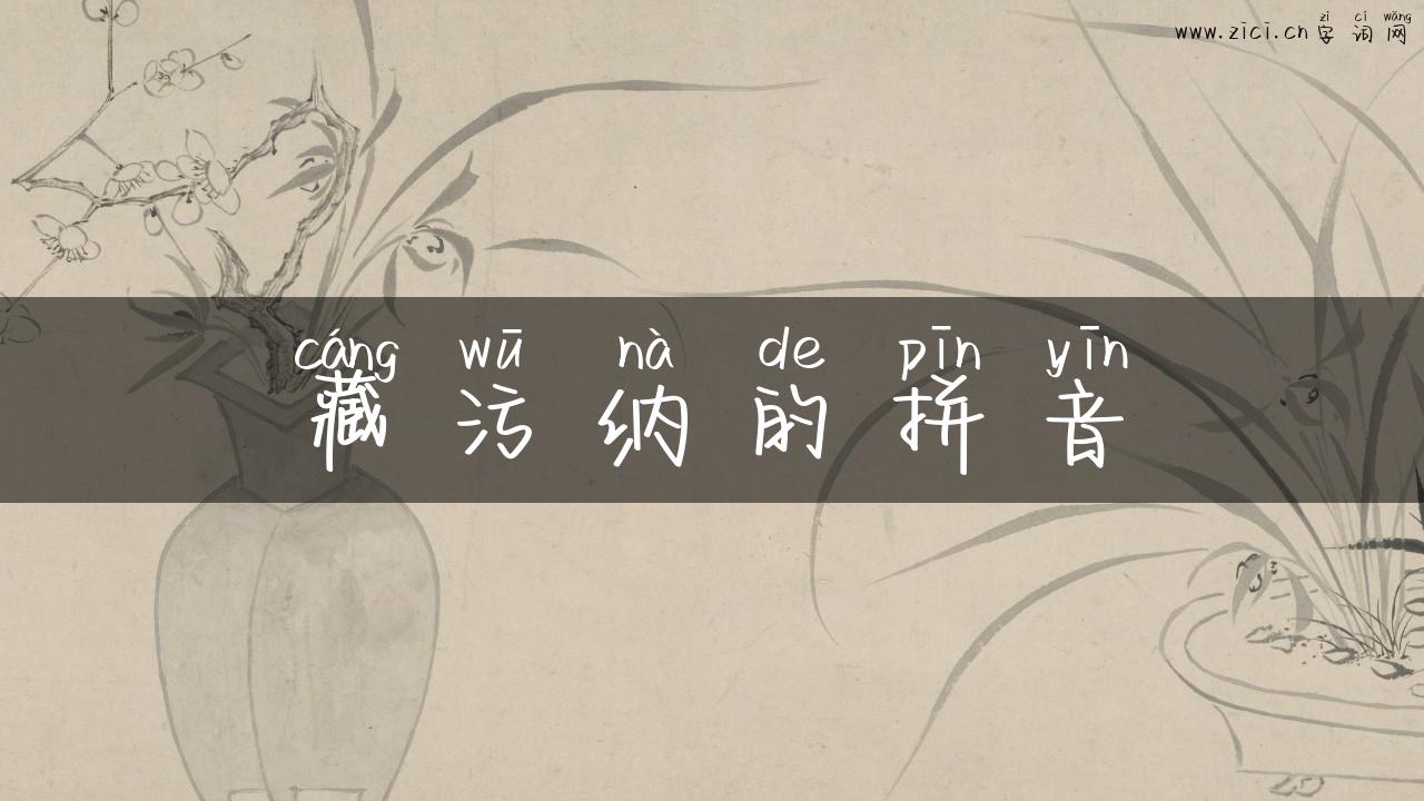 藏污纳的拼音