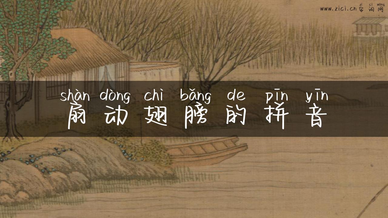 扇动翅膀的拼音