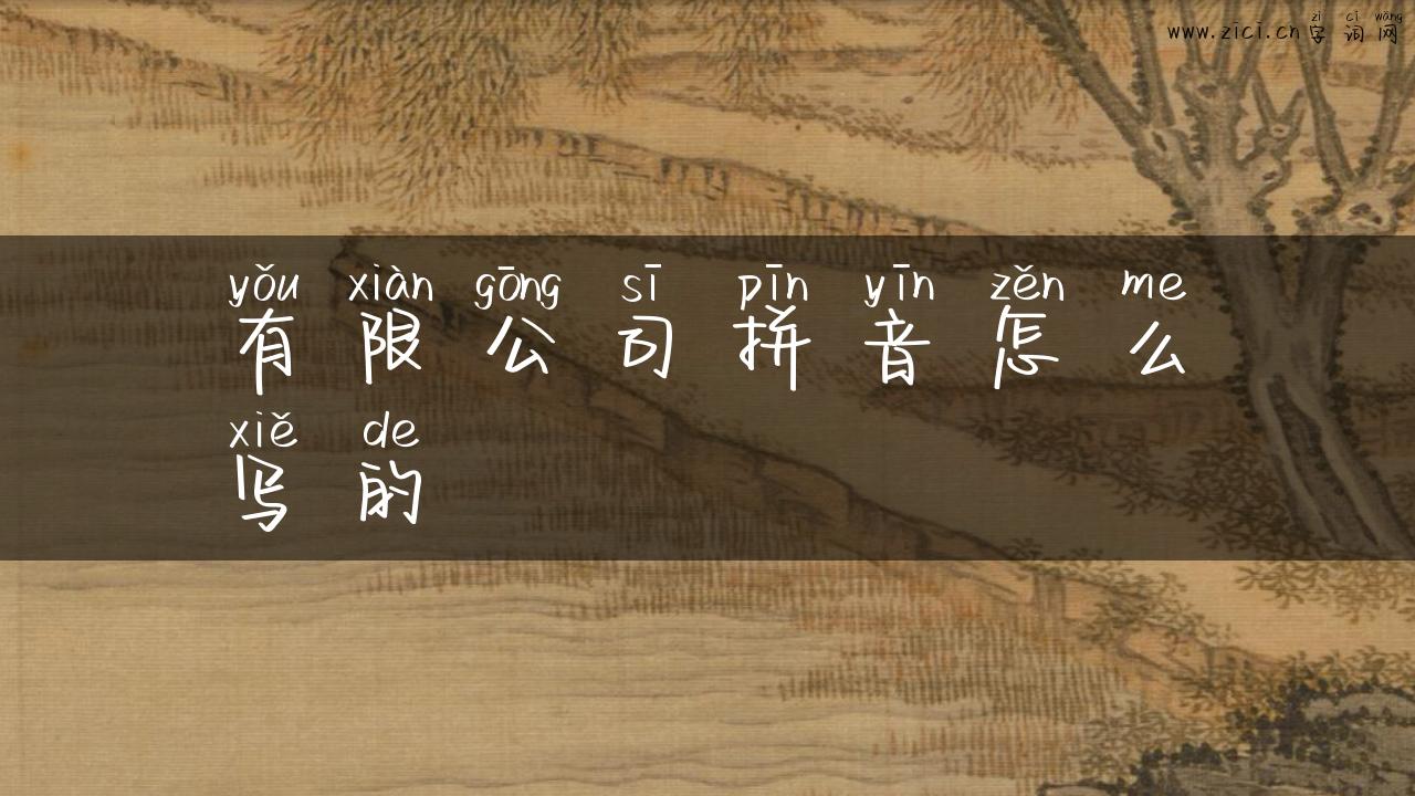 有限公司拼音怎么写的