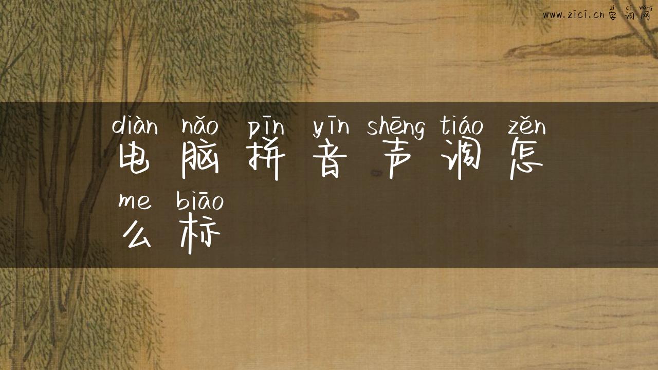 电脑拼音声调怎么标