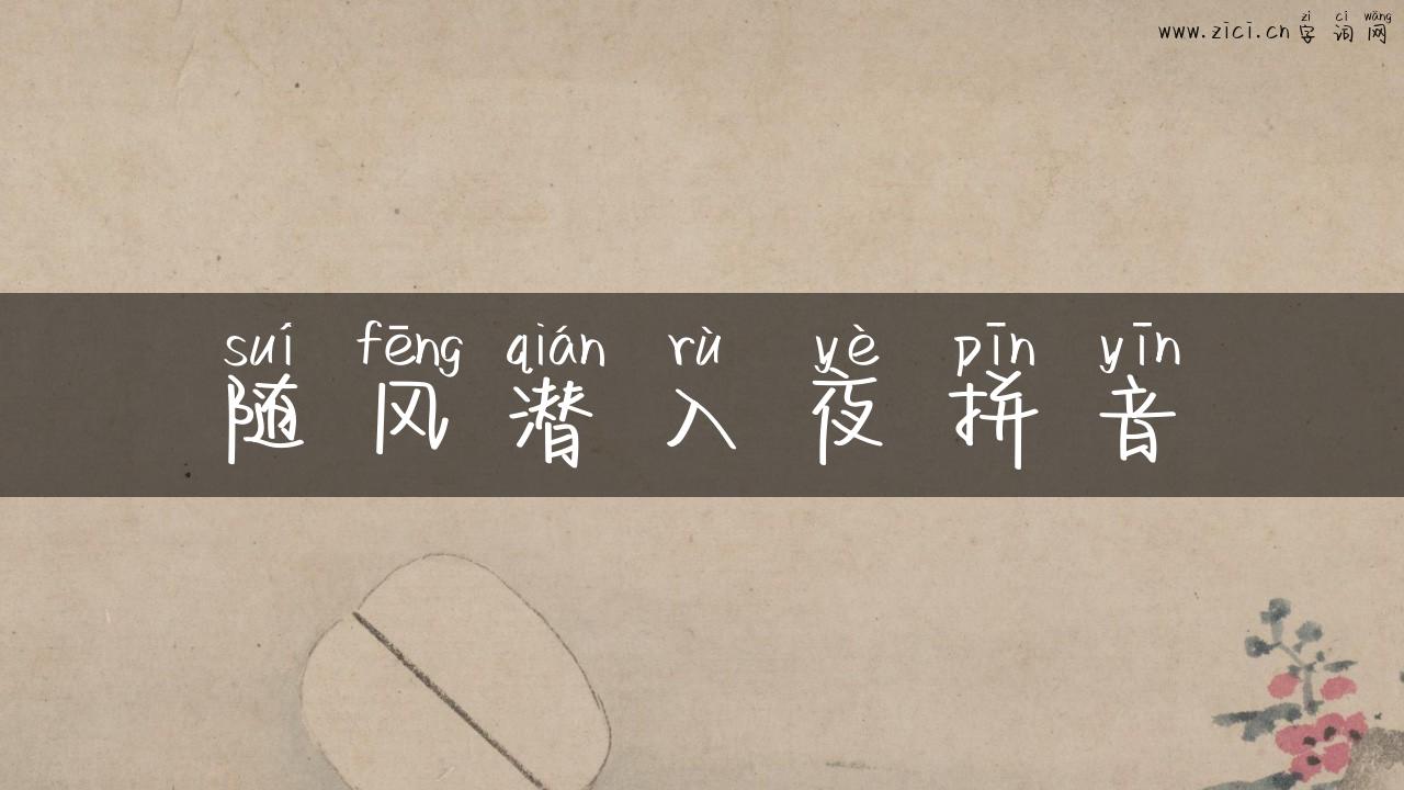 随风潜入夜拼音