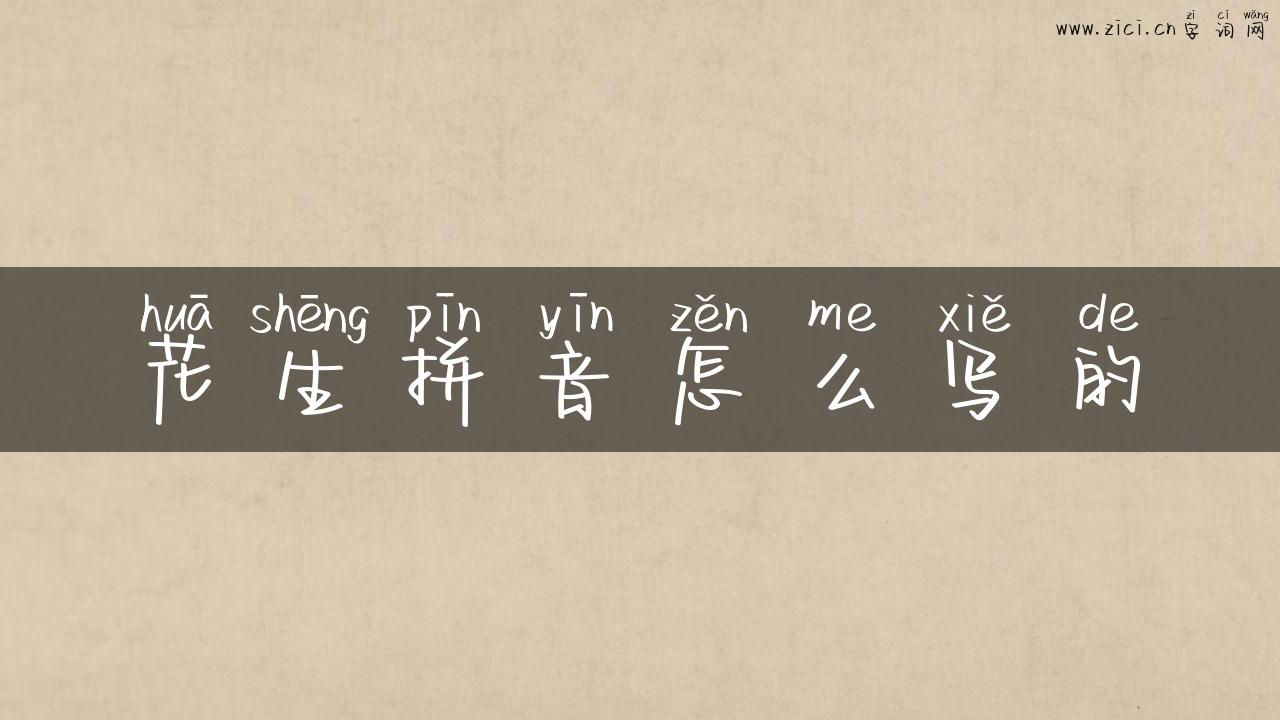 花生拼音怎么写的