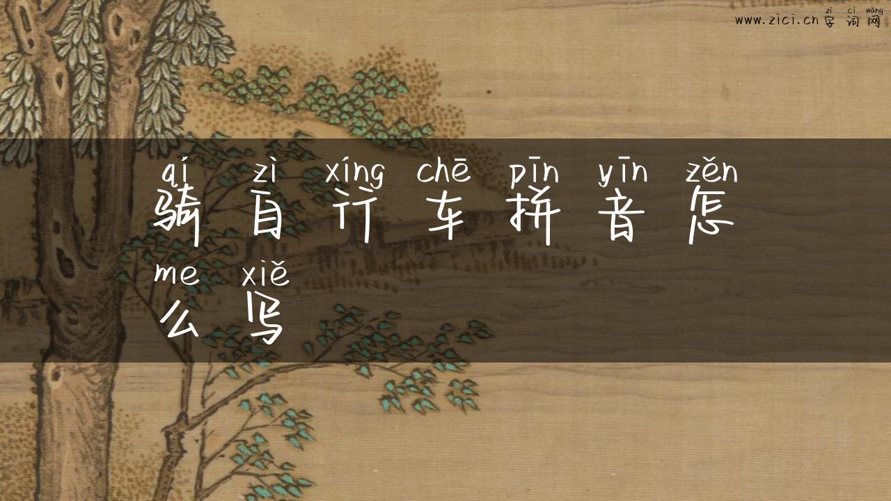 骑自行车拼音怎么写