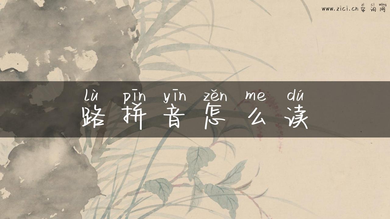 路拼音怎么读