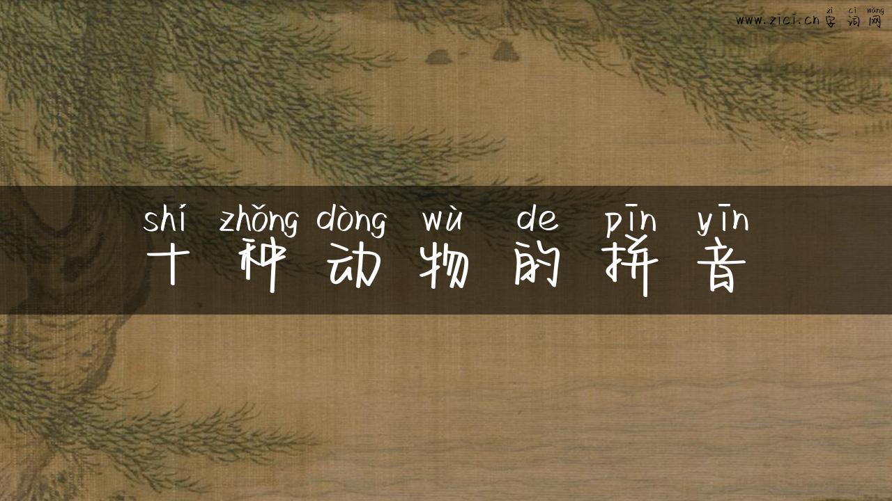 十种动物的拼音