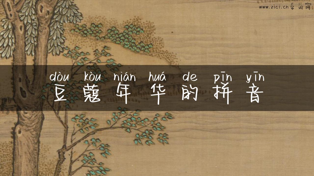 豆蔻年华的拼音