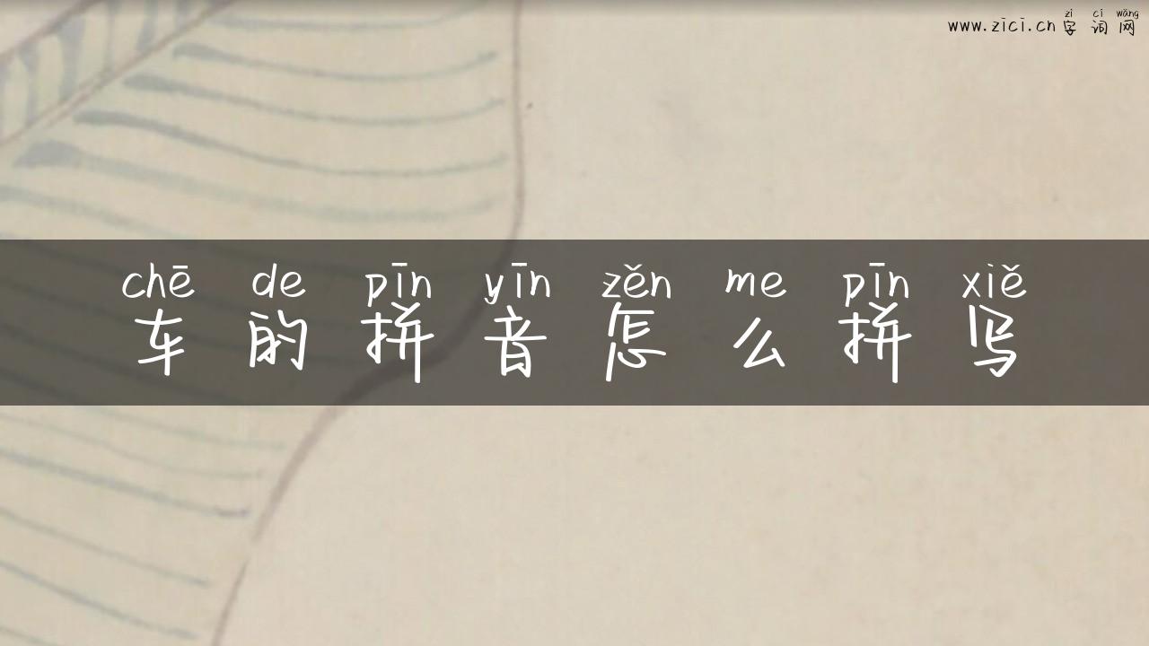 车的拼音怎么拼写