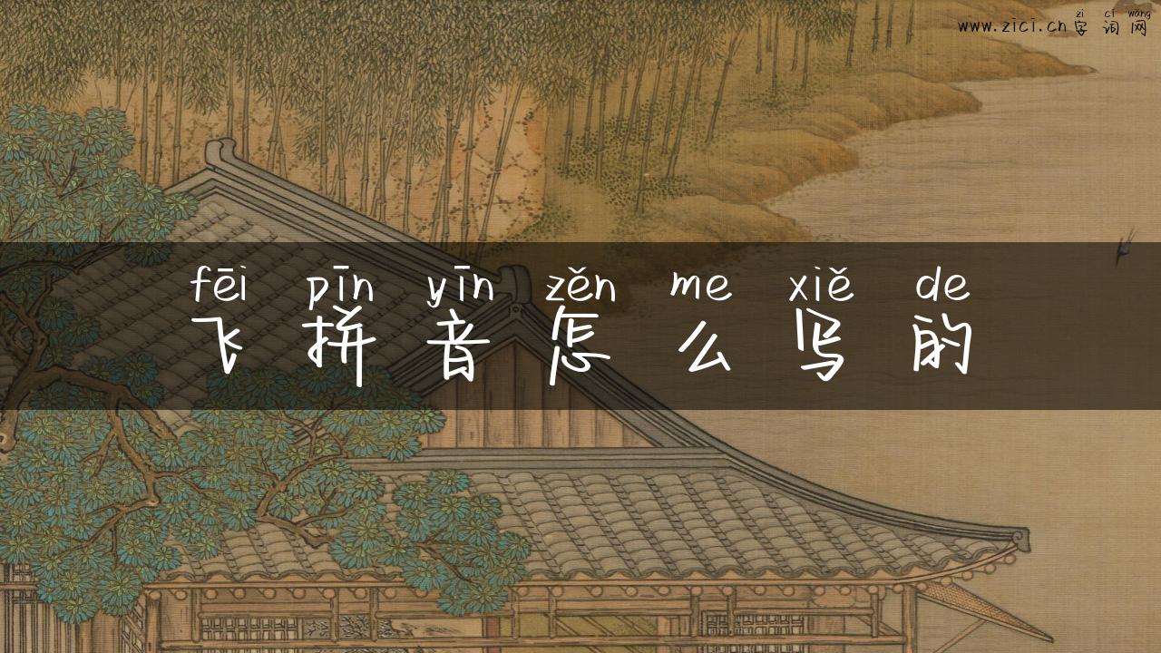 飞拼音怎么写的