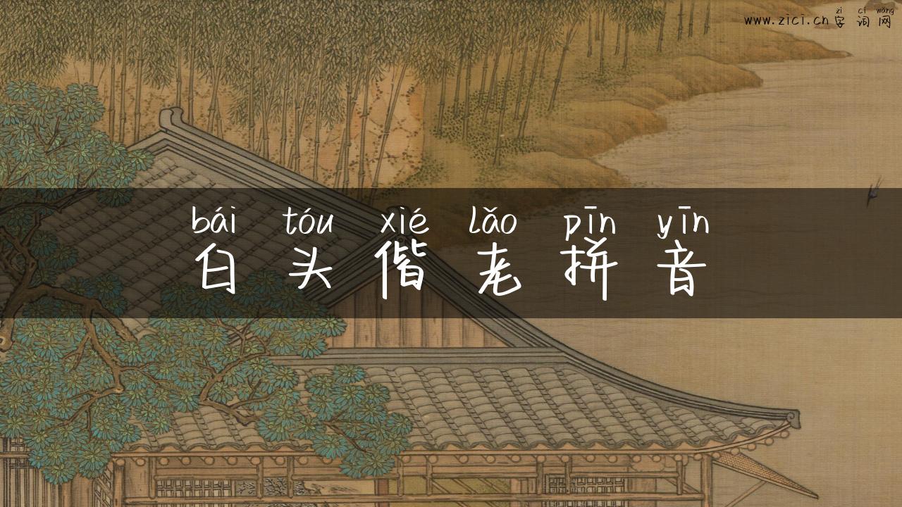 白头偕老拼音