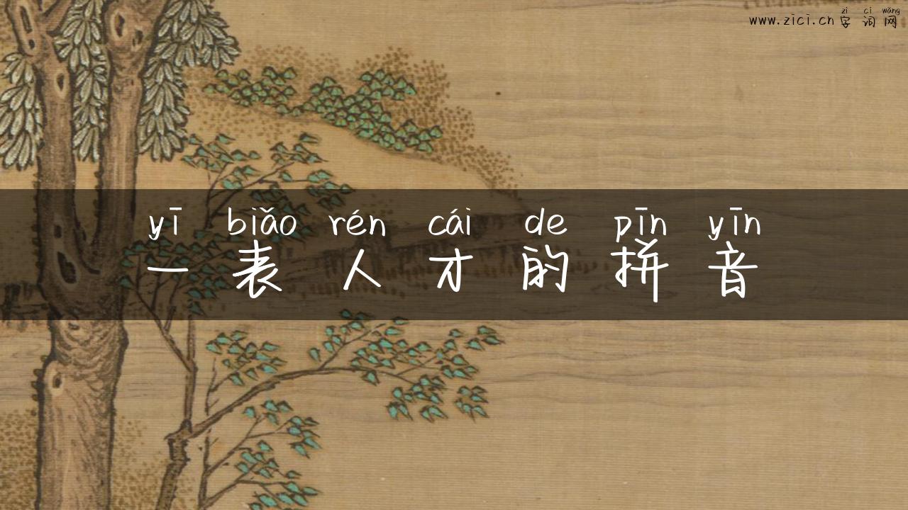 一表人才的拼音