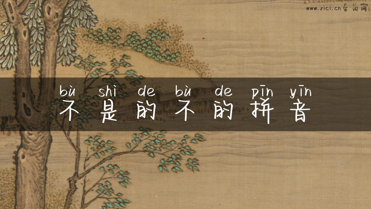不是的不的拼音