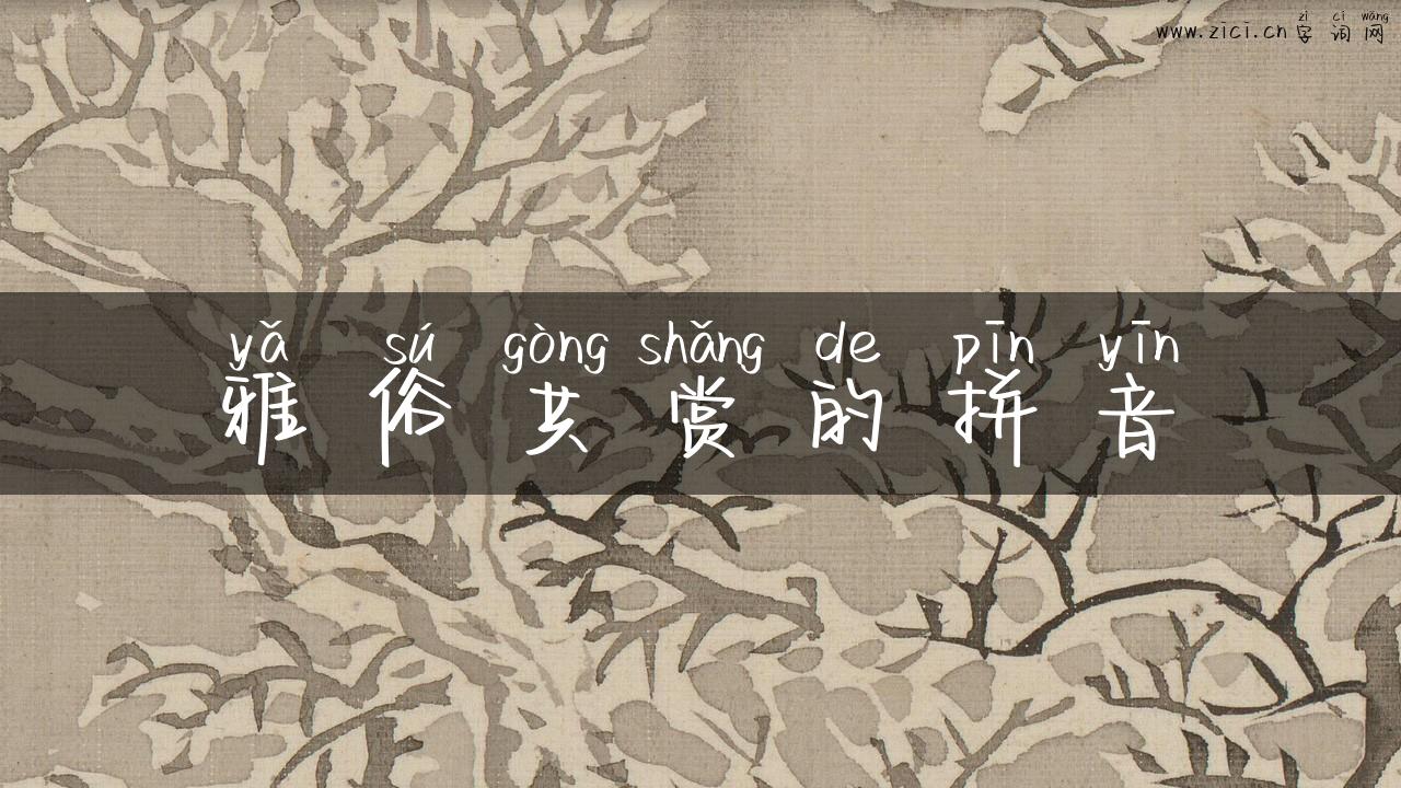 雅俗共赏的拼音