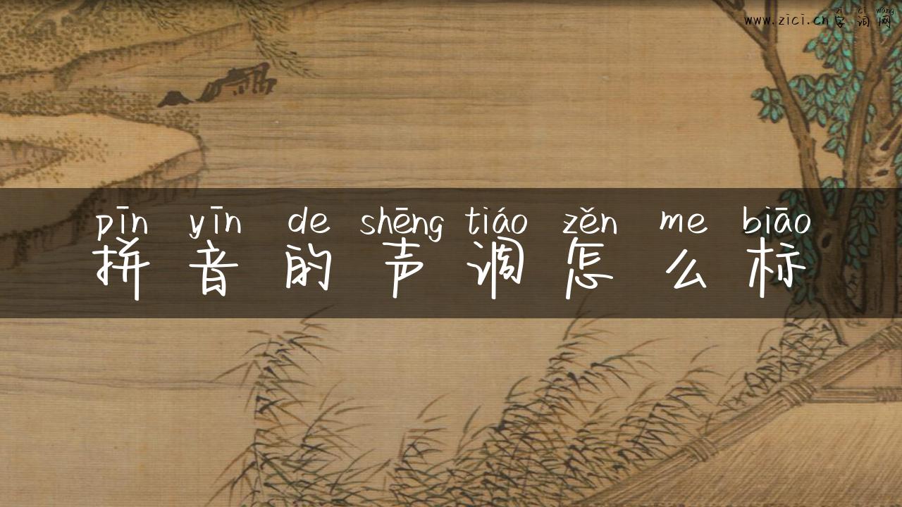拼音的声调怎么标