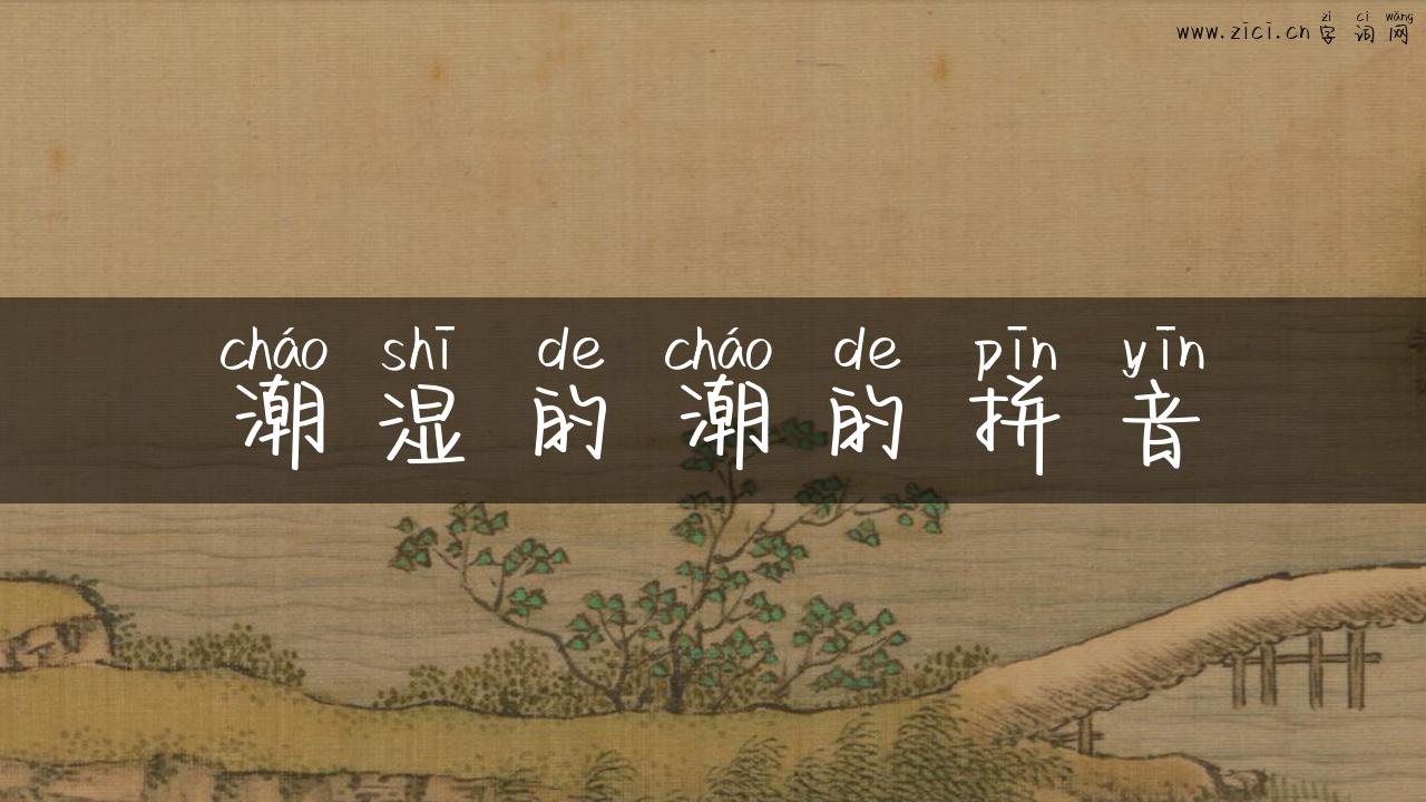 潮湿的潮的拼音