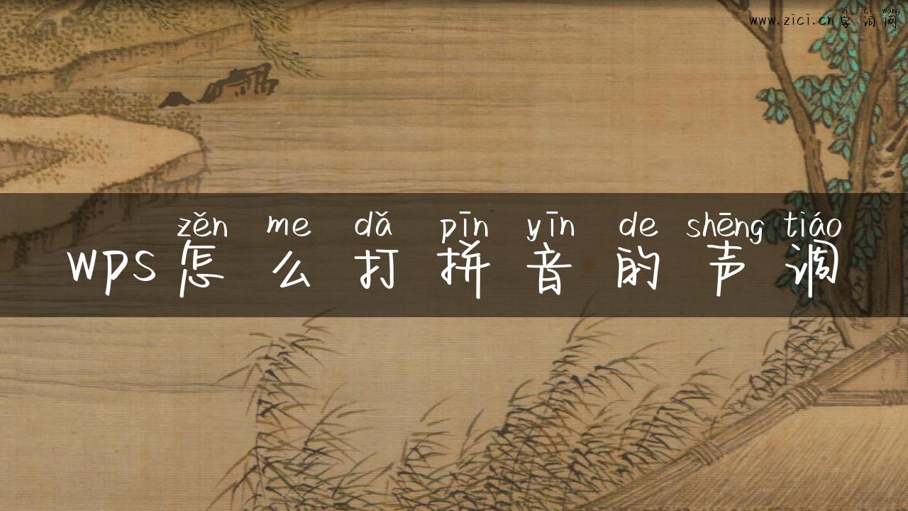 wps怎么打拼音的声调