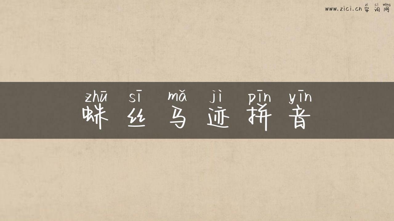 蛛丝马迹拼音