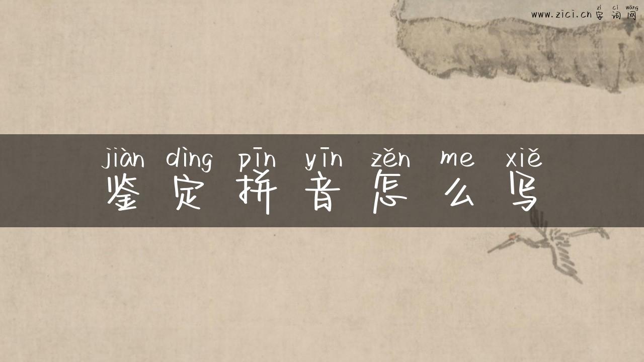 鉴定拼音怎么写
