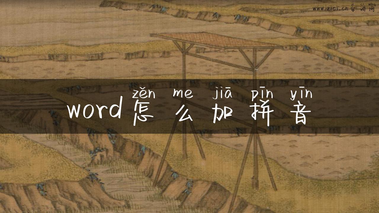 word怎么加拼音
