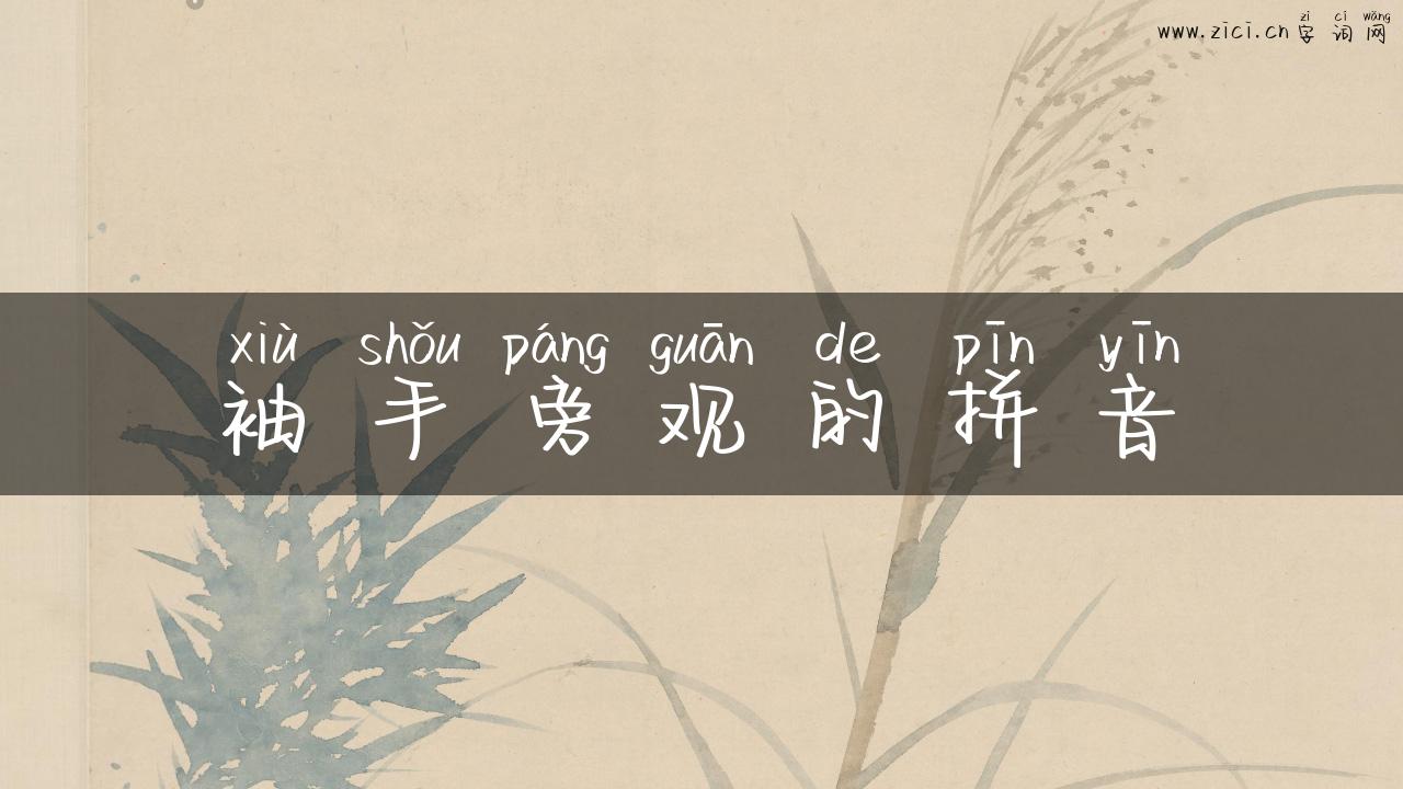袖手旁观的拼音