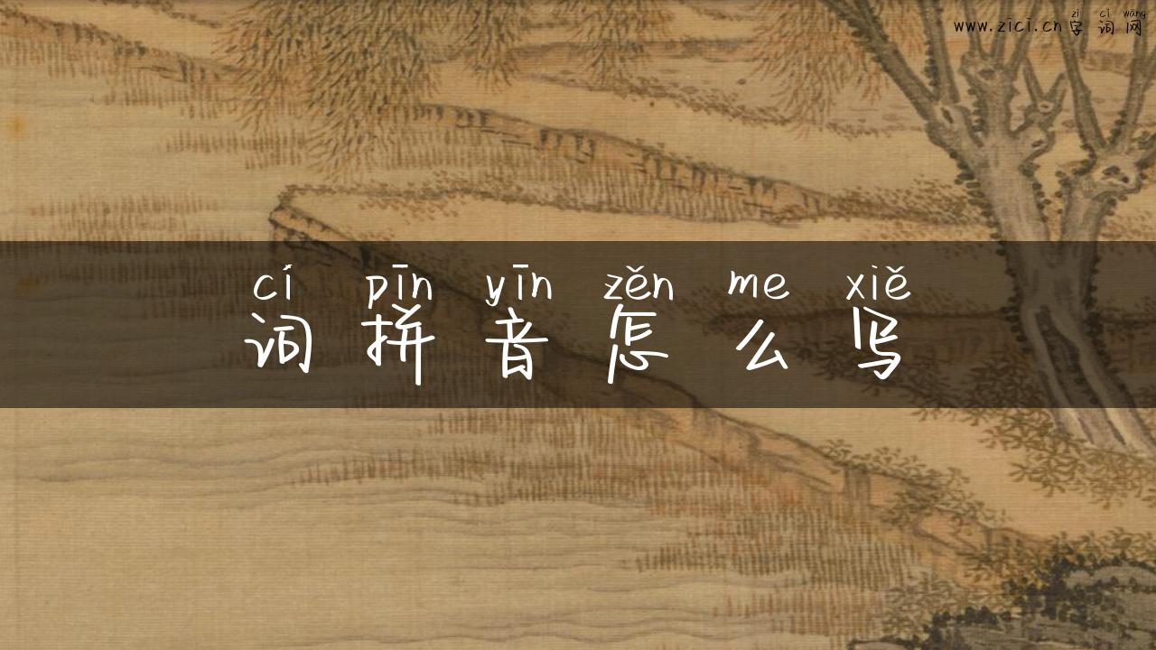 词拼音怎么写