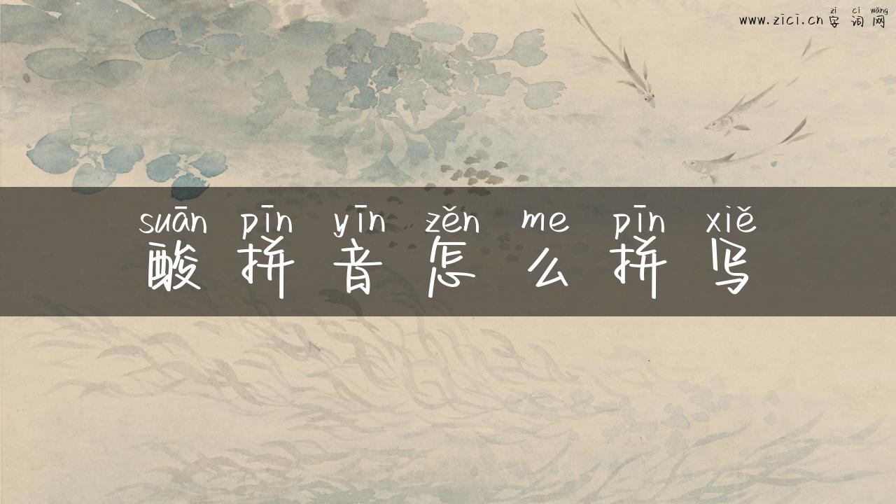 酸拼音怎么拼写